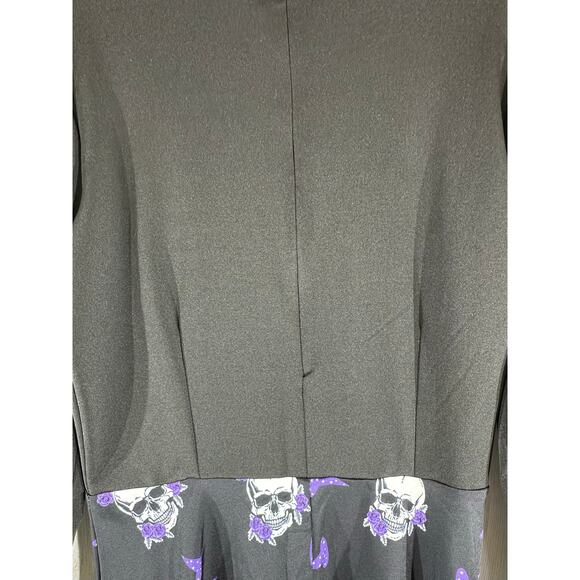 Halloween Dress Size Medium Witch Hat Skulls Fit & Flare Midi Stretchy - Picture 8 of 8